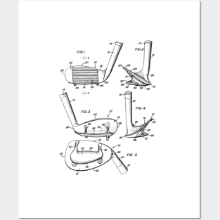 Golf Club Vintage Patent Hand Drawing Posters and Art